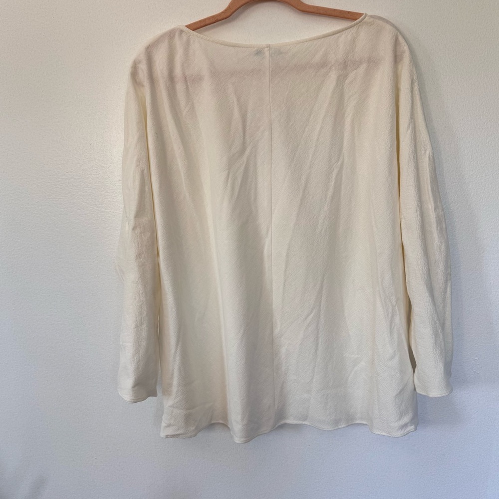 NWT M.M Lafleur The Wren Top - Double-Faced Ivory Linen Sz L - Picture 9 of 15
